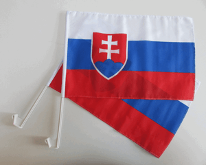 SLOVAKIA Car Window Flag 2 Pack FREE UK Delivery!