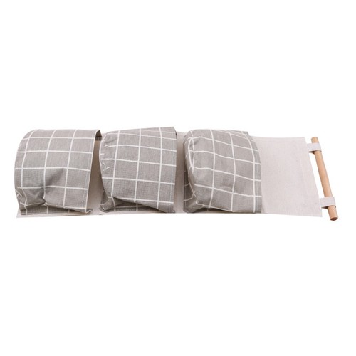 Hanging Storage Bag 3 Pockets Wall Mounted Wardrobe Hang Bag Wall Decor HU