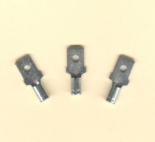 100 Non Insulated Quick Disconnect MALE Terminal Connector #16-14 AWG .250 MOLEX