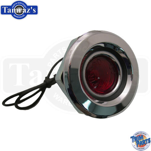 68 Mopar Rear Quarter Side Marker Light Lamp Red Lens assembly FLAT  Each
