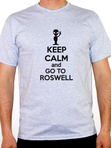 Alien T-shirt homme à thème Restez calme et aller à roswell-Sci Fi science fiction