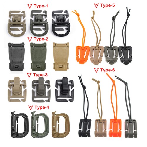10 Pieces Tactical Gear Strap Clip for Molle Backpack Webbing Attachments D D8Q0