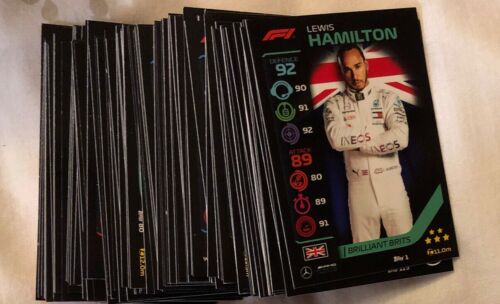 TOPPS TURBO ATTAX F1 FORMULA 1 2020 PICK YOUR BASE CARD FROM LIST NUMBERS 1-141 