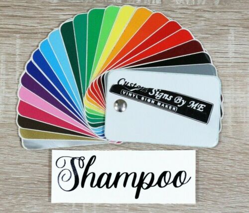 Stickers Refillable Shampoo Body Wash Conditioner Bottle Labels Decals BLACK