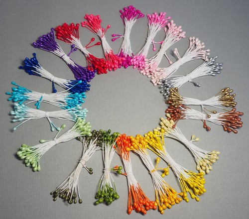 500 x 3mm Double Headed Pearlised Artificial Flower Stamens