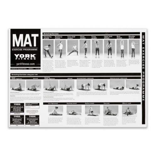 York Padded Exercise Mat 20mm Extra Thick Fitness Yoga Pilates Gym Workout