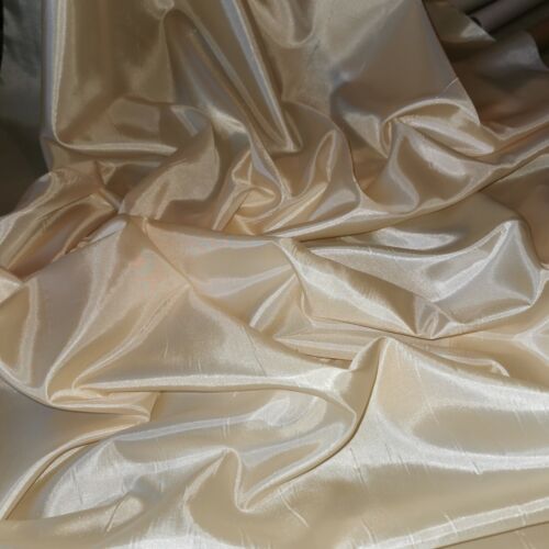 44" large 1 mètres Beige Clair 100% polyester Habotai Silk doublure tissu.. 