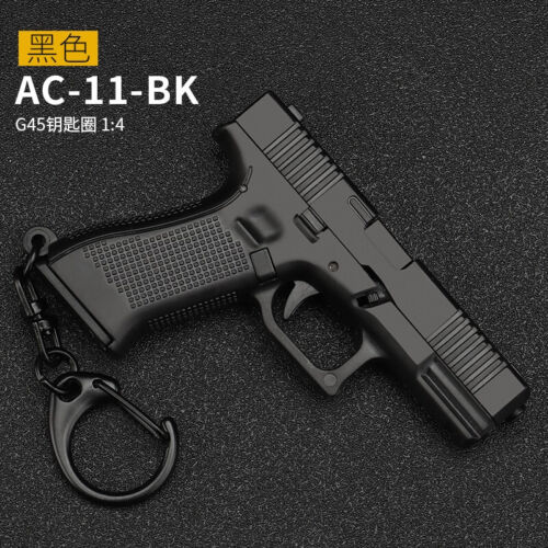 Mini Pistol Gun Shape Tactical Keychain key tag Glock 45 Model Plastic hiking 