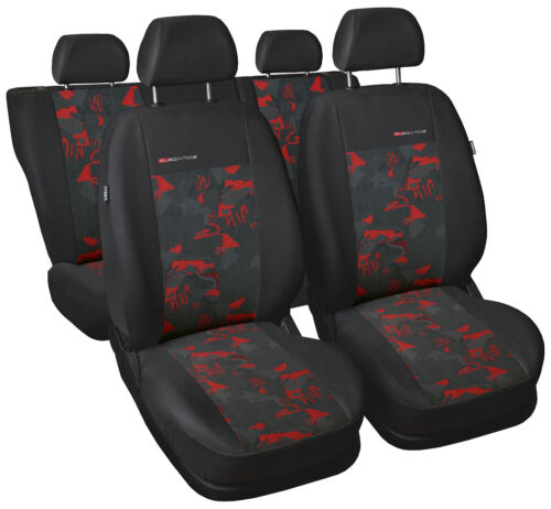 charcoal grey//red verlour Car seat covers fit Suzuki Vitara full set