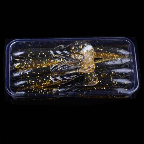 55mm 1.5g Soft Fishing Lures Set Silicone Baits Shiner Grub Worm Bait Tackle