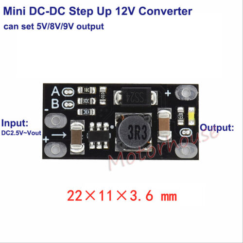 Mini DC-DC Boost Step Up Voltage Converter 5V 8V 9V 12V PCB Board Module 
