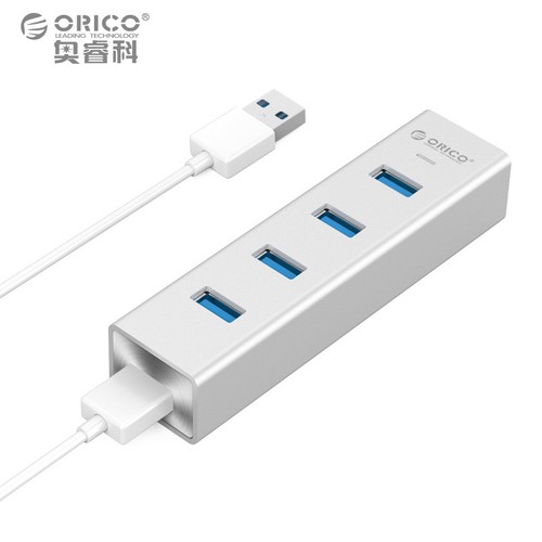 Linux Mac OS ORICO Aluminum 4 Ports USB 3.0 Hub for Windows 7 8 10