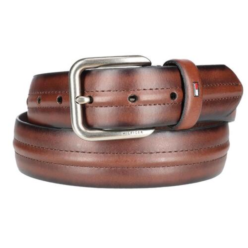 New Tommy Hilfiger Men/'s Center Ridge Casual Leather Brown Belt 11TL02X213