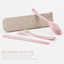 Portable Fork Spoon Camping Picnic Chopstick Wheat Straw Cutlery Kit Tableware