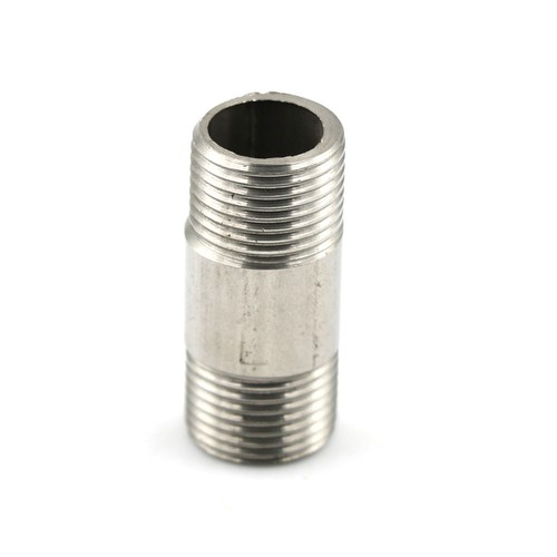 1//2/" NPT Male to Male M//M Threaded Pipe Fitting Stainless Steel SS 304 BB