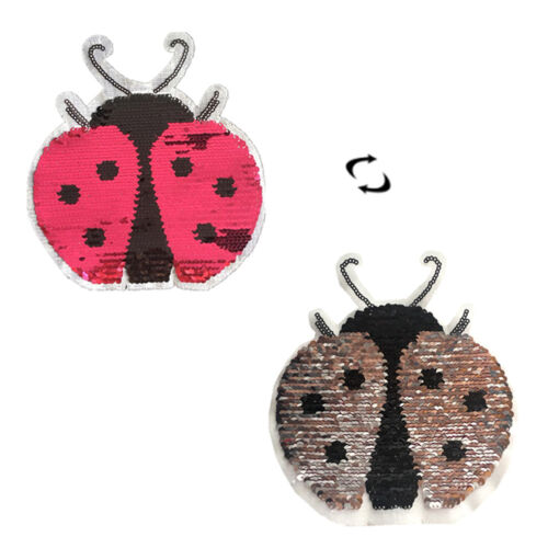 ladybug reversible change color sequins sew on patches for clothes diy appls6