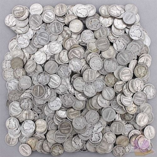 Mercury Dimes Coins U.S.90/% Silver Full rim Mercury dimes 90/% Silver! 1000