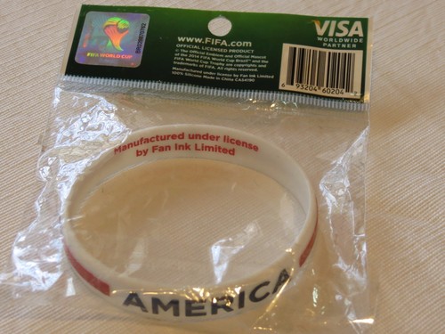 America rubber bracelet FIFA world cup Brasil official Soccer Brazil wristband
