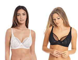 Freya Soiree Bras Lace 5011 Underwire Non Padded High Apex Balcony Bra Black