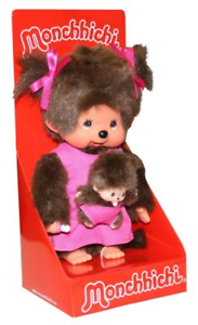 20cm in pink mit niedlichem BABY Mama /& Baby Monchhichi Mutter mit Kind ca