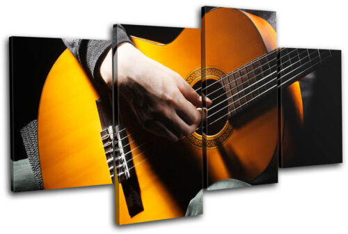 Acoustic Guitar Musical MULTI CANVAS WALL ART Picture Print VA