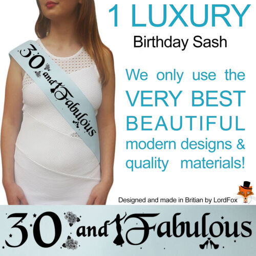30TH BIRTHDAY GIRL PARTY SASH NIGHT OUT ACCESSORY FUN GIRLS SASHES THIRTY P&P 