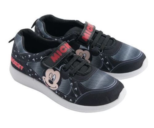 Mickey Mouse Disney Black Trainers Sneakers Shoes Kids Unisex Eu Sizes 