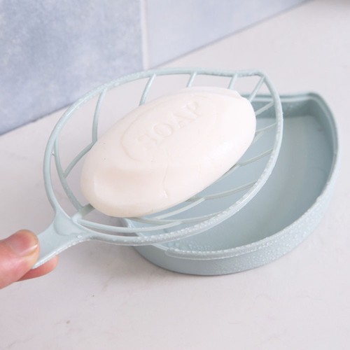 Bath Shower Holder Dish Hiking Container Soap Box Leaf Shape Case Home Organizer