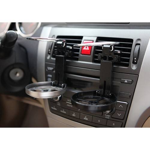 1pc Car Auto Interior Air A//C Outlet Cup Bracket Bottle Drink Holder Wind Silver