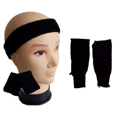 Neón Diadema Muñequeras Pulseras Legwarmers conjunto 1980S 80S Fiesta Vestido de fantasía