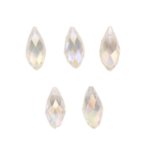 30pcs Teardrop Crystal Loose Faceted Glass Beads for DIY Jewelry Making 10x20mm# 