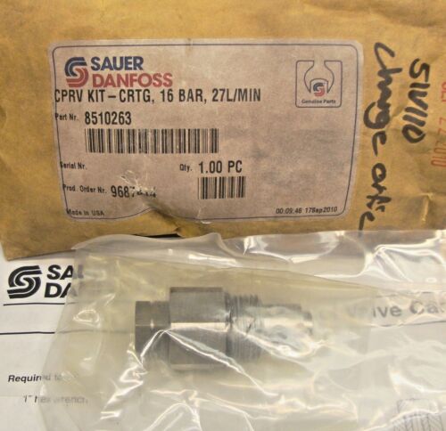 Details about   NEW Sauer Danfoss 8510263 Charge Relief Valve Cartridge Orificed 