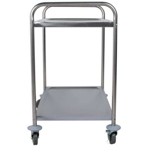 21/" x 33/" Stainless Steel Commercial Two 2 Shelf Utility Kitchen Office Bus Cart