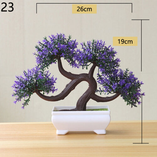 Bonsai Simulation Artificial Flowers Plants Garden In Pot Pine Tree Home Decor