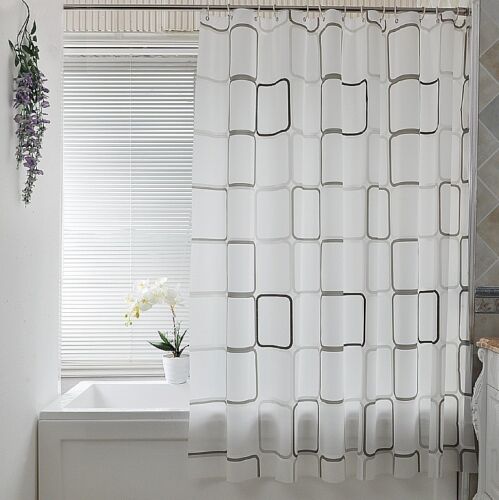 Details about  / White Stripe Anti-mildew Shower Curtain Water Resistant Aus Stock Fast Post