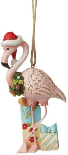 Enesco H1 Heartwood Creek Coastal Christmas Jim Shore 5''H Flamingo Ornament 