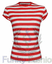 Womens Ladies Book Week Red /& White Striped T-Shirt Hat Glasses Set Fancy Dress