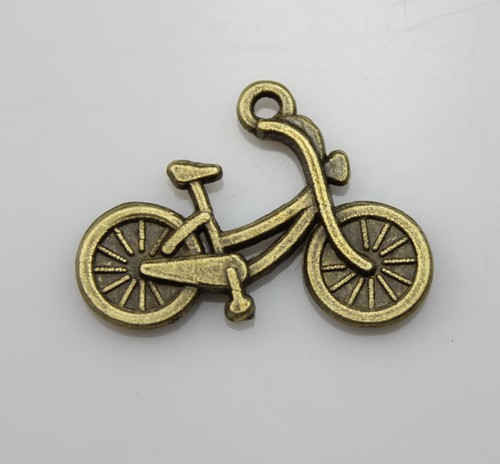 20//50//100pcs Retro style very lovely bronze bicycle charm pendant 26x19 mm