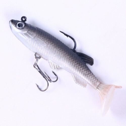 5PCS//Pack Soft Rubber Ice Fishing Lure 7.5cm//12.5g Fish Bait Bass Paddle Tail