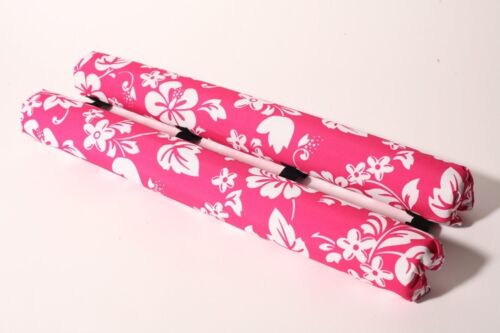 REGULAR Non Logo Pink Floral MADE in USA Vitamin Blue 27" Roof Rack Pads 