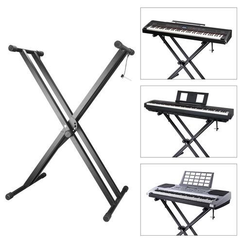 Keyboardständer verstellbar Keyboard Stand Keyboardstativ Piano Ständer schwarz