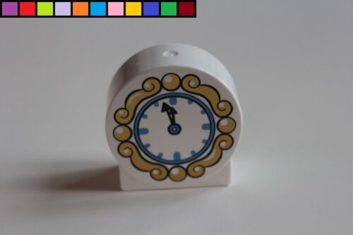 blanco-bloque de creación-motivo piedra Lego Duplo-reloj-princesa-Castillo