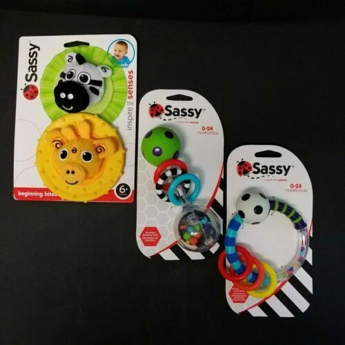 Juguetes de desarrollo para bebés Sassy Safari