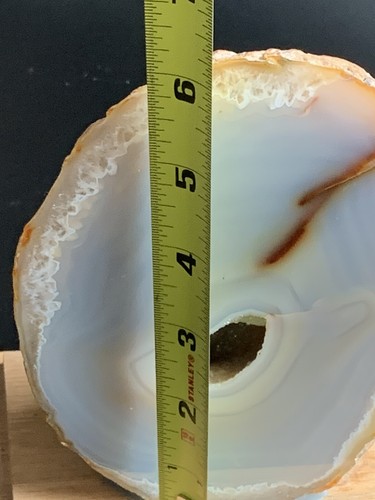 Details about / Carnelian Agate Geode Half Thunder egg Oregon 6” Tall