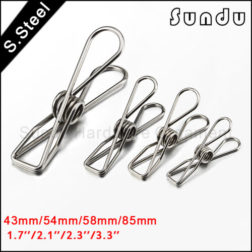 Wholesale Stainless Steel Clothes Clamp Pins Clips Laundry Windproof Pegs Clasp 