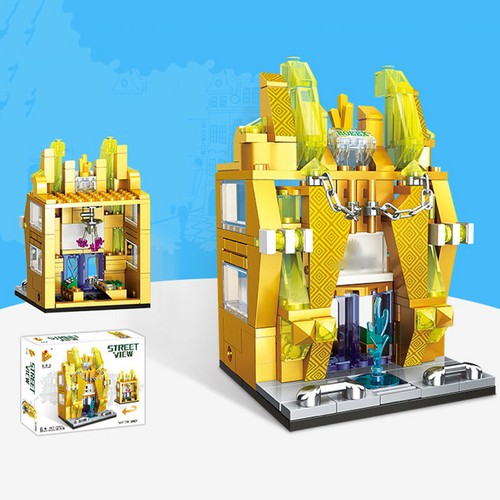 Puzzle Assemble Blocks Play House Mini City Street View Small Granular Blocks