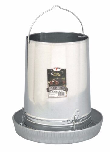 LITTLE GIANT GALVANIZED HANGING FEEDER Steel w//Rounded Edges for Safety 30Lb