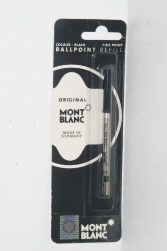 100/% ORIGINAL MONT BLANC Ballpoint Refills Fine Point Black Ink #15151 1PK