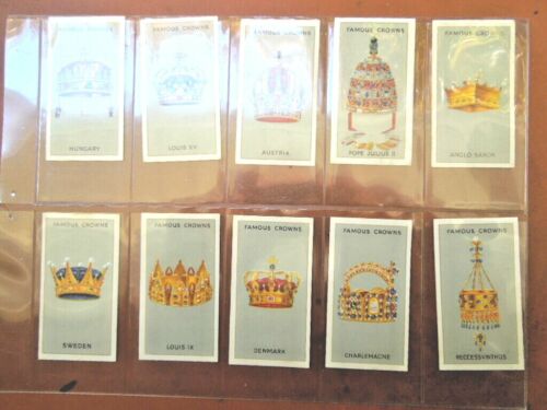 Details about  / 1938 FAMOUS CROWNS world royal crown Godfrey Phillips Tobacco Card Set 25 cards