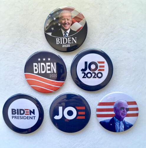 – Joe Biden for President in 2020 Set of 6 buttons, 2.25 inches Biden 2020 